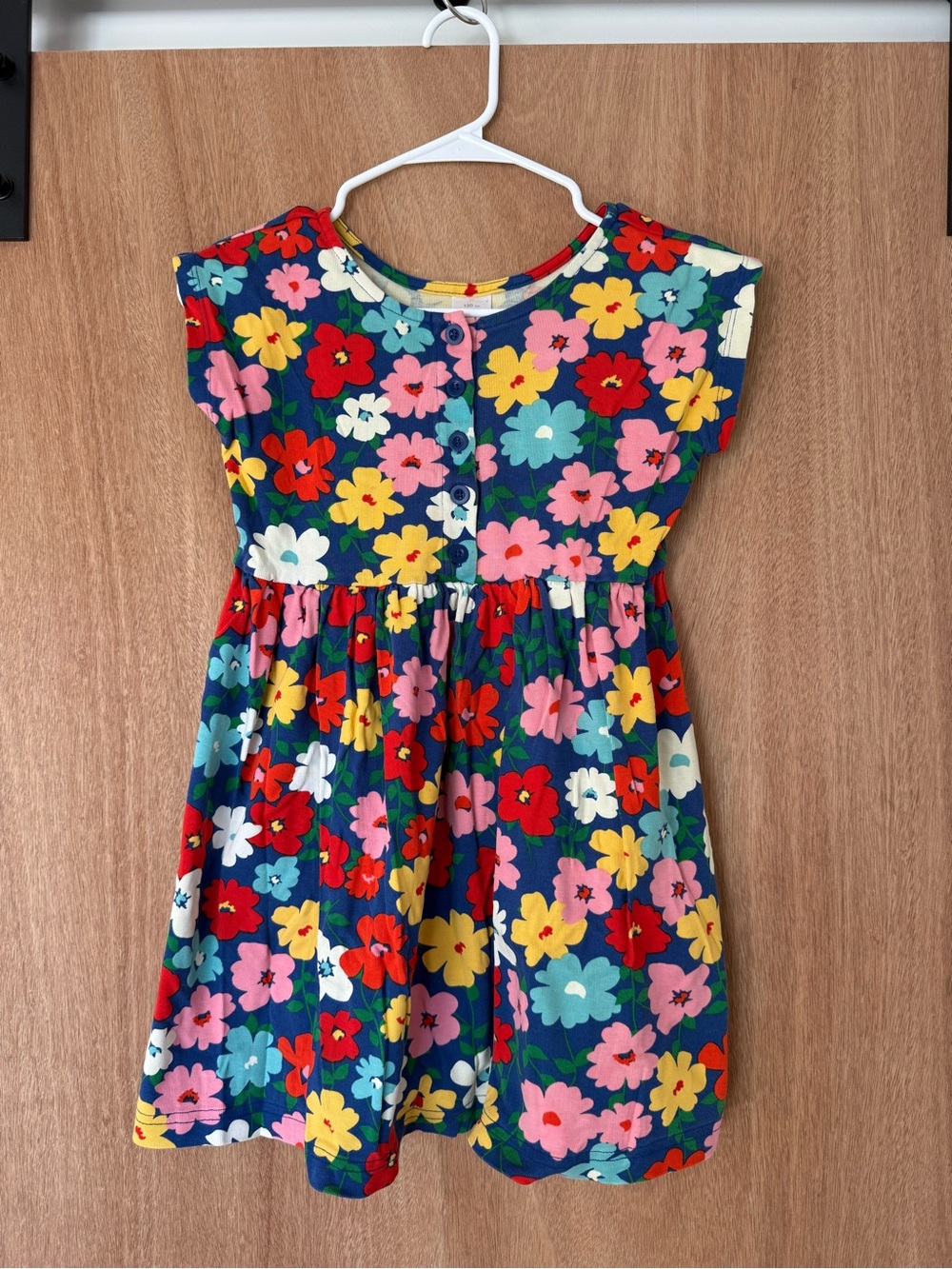 Hanna Andersson cotton floral dress colorful girls size 130/ 8 US